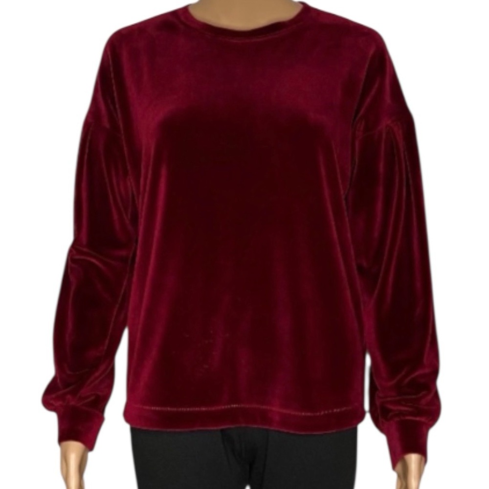 A new day maroon velour sweater Sz.S